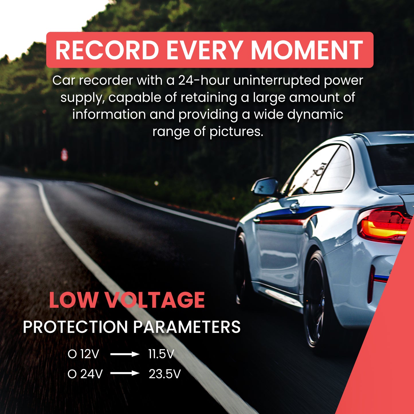 Multi fuse 3-Lead ACC Hardwire Kit Mini-USB Port for N5Pro Dash Cam