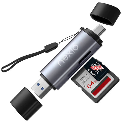 High Speed 2 in 1 Memory Card Reader, TYPE C/USB